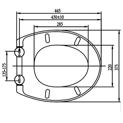 oval toilet seat size