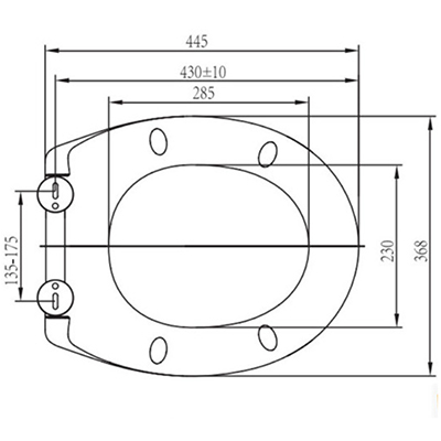 printed toilet seat cover size