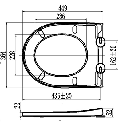 U shape toilet seat