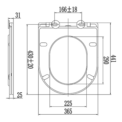 toilet seat cover size