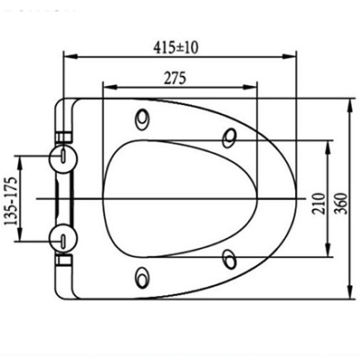 V shape toilet seat cover