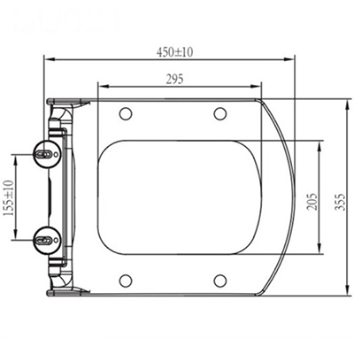 toilet seat size square