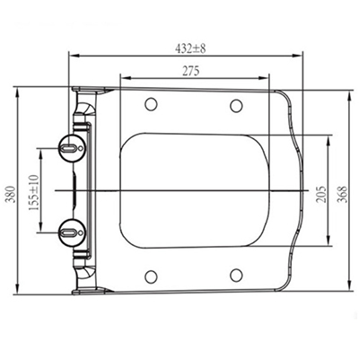 Square toilet seat cover