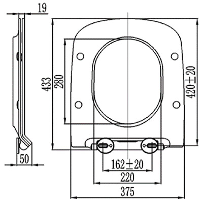 toilet seat's size