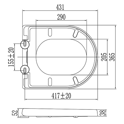 toilet seat cover square