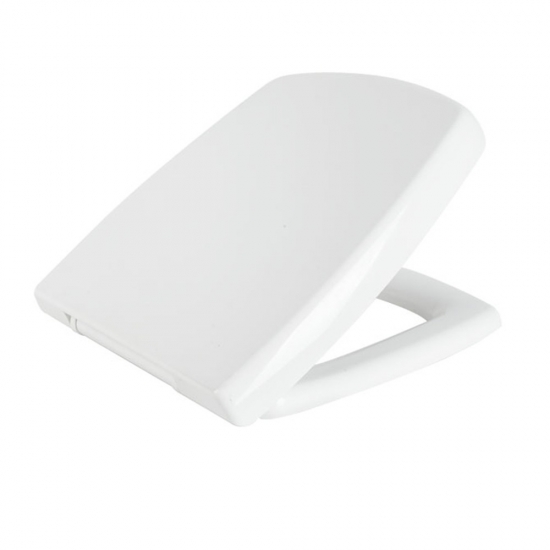 Square toilet seat white