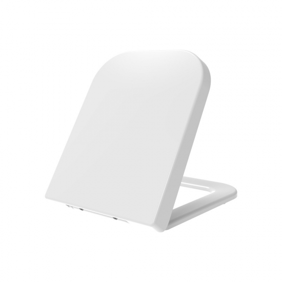 White square toilet seat